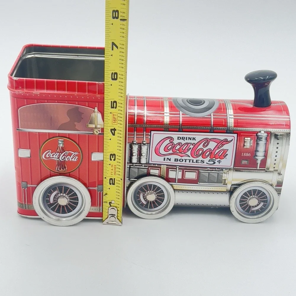 Vintage Coca Cola Tin lot Truck Train Bottle Crate & Advertising Tins